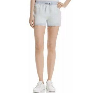 DL1961 Bleached Light Blue Chambray Frayed Shorts